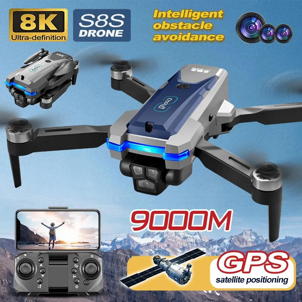 Drone Kf Rc - Dron plegable S8S con GPS, 5G,