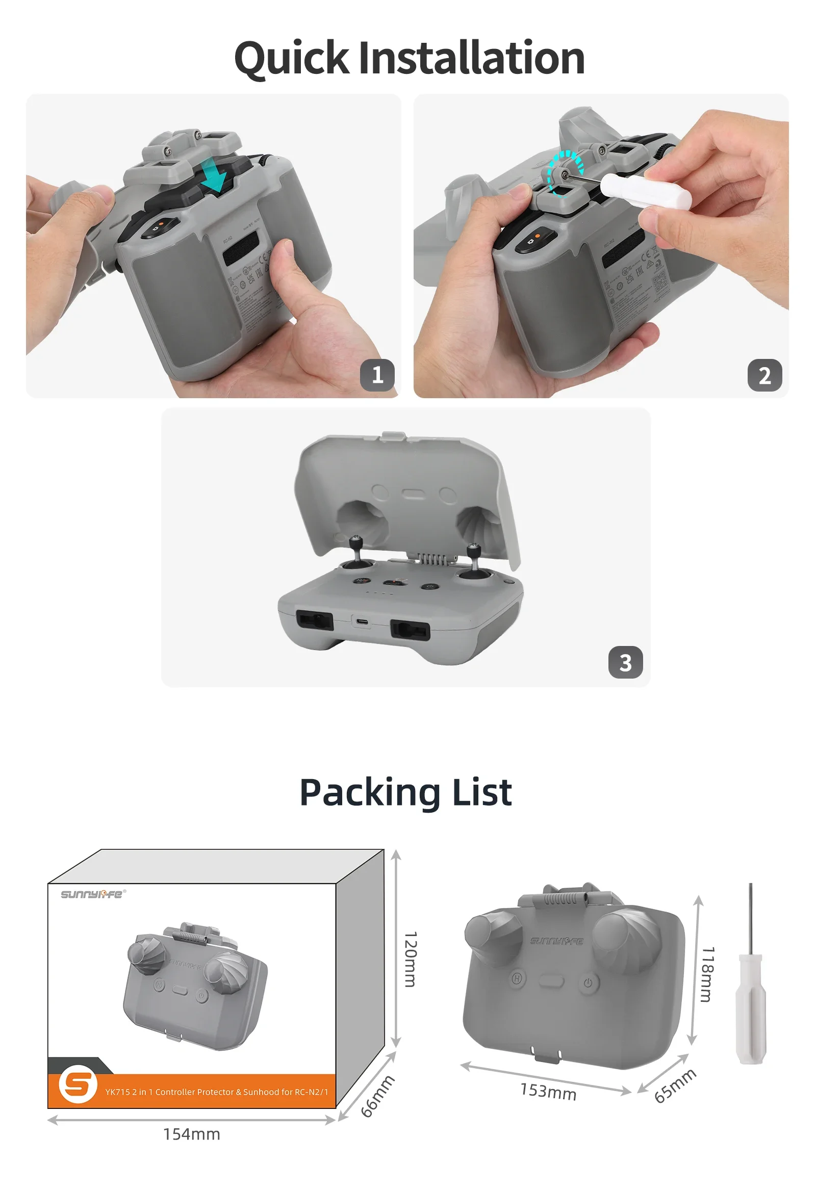 Protector de controlador 2 en  - Drone Dji Rc N2 reseña y precio