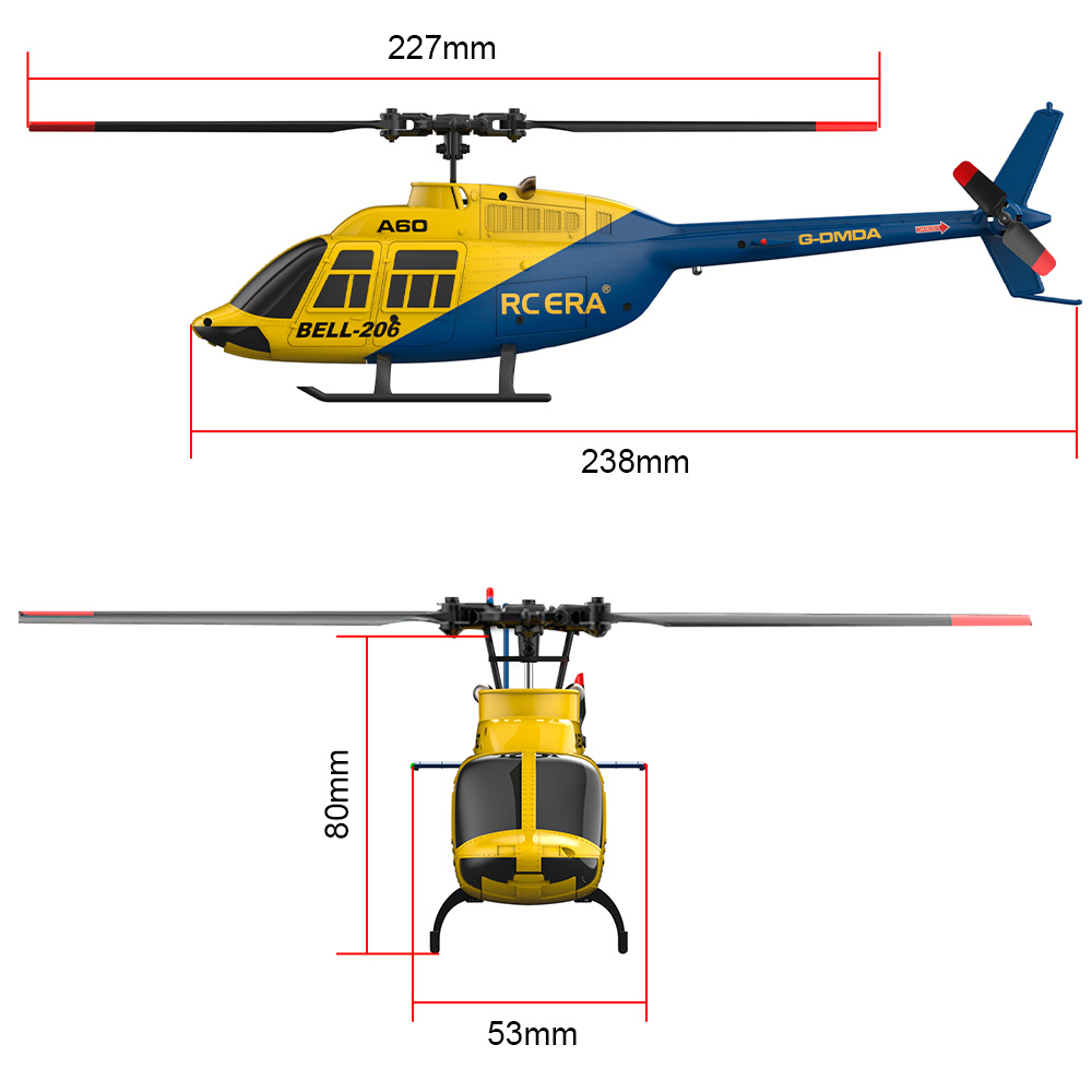 RC ERA A60 4CH helicóptero 1/4 - Drone Rc Jet reseña y precio