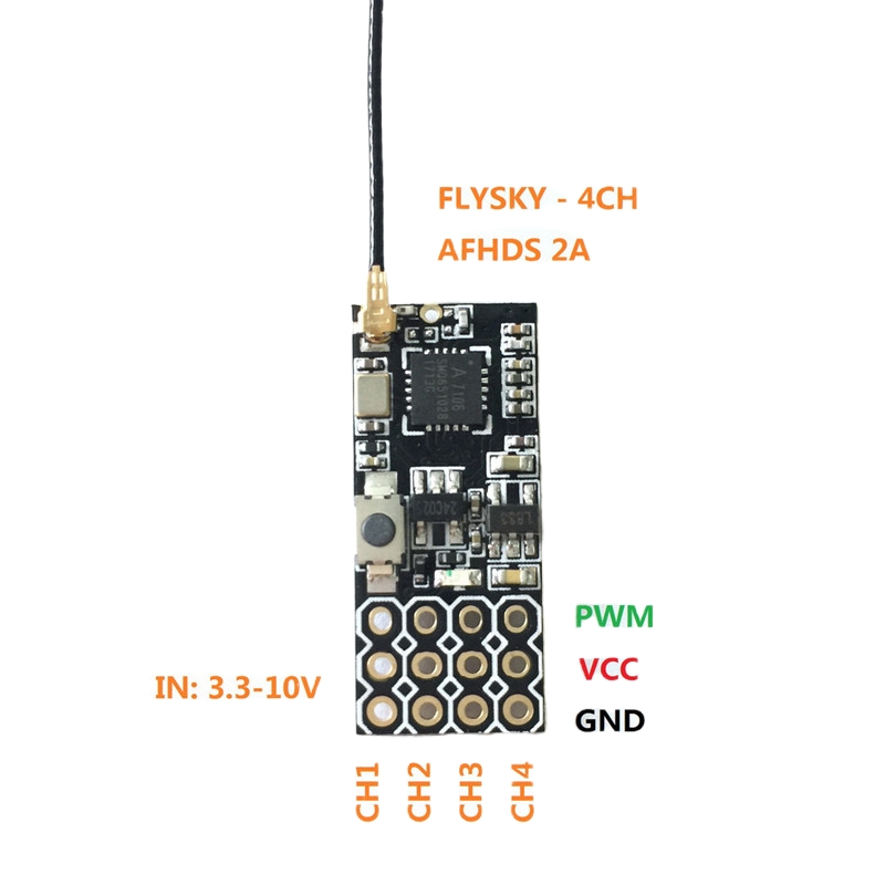 Receptor Flysky FS2A Mini 4CH  - Receiver Rc Drone reseña y precio