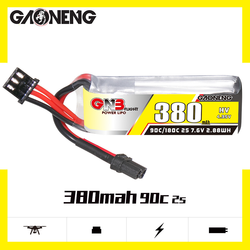 Batería Lipo GNB 2S 7,6 V 380m - Drone Rc Leading reseña y precio